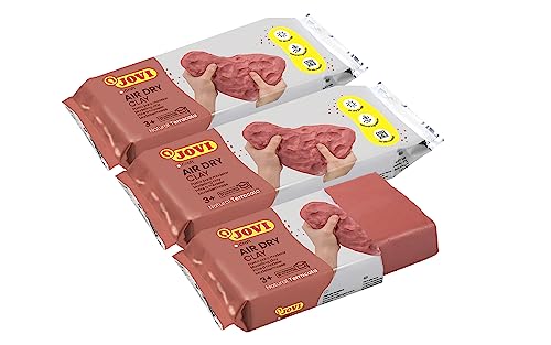 Jovi - Air Dry Clay, 3 x 1.1 lb, Terracotta Color, Total of 3.3 lb - color: Terracotta, size: 3.3 lb