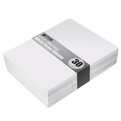 Better Office Products White EVA Foam Sheets, 30 Pack, 2mm Thick, 9 x 12 Inch, White Color, for Arts and Crafts, 30 Sheets Bulk Pack