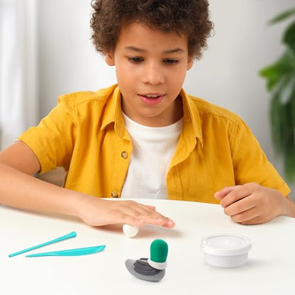 HEY CLAY Modelling Air-Dry Clay with Fun Interactive App - Non-Toxic, Non-Stick Modeling Clay Crafts Set for Kids Ages 3 to 8-3 cans (Farm Birds: Duck) - color: Duck