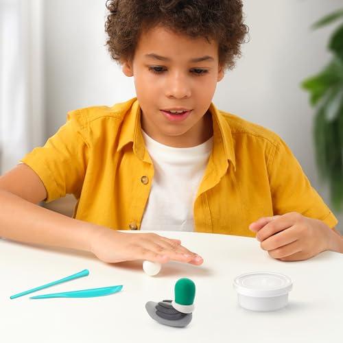 HEY CLAY Modelling Air-Dry Clay with Fun Interactive App - Non-Toxic, Non-Stick Modeling Clay Crafts Set for Kids Ages 3 to 8-3 cans (Farm Birds: Rooster) - color: Rooster