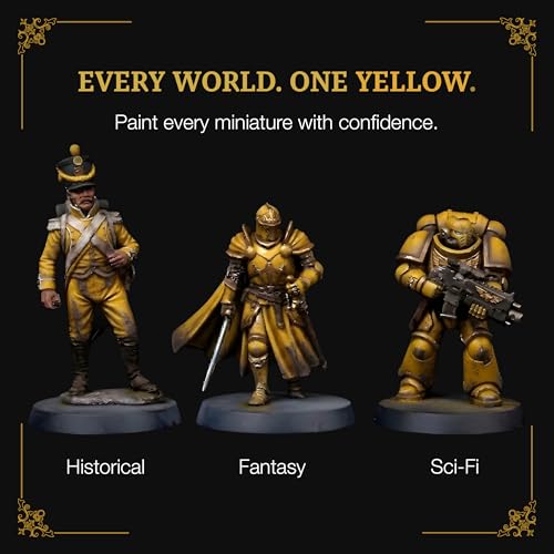 Ludus Bellum Miniature Paint Yellow Color 18ml Dropper Bottle, Professional Acrylic Paint for Miniatures & Models, Provides Quality Acrylic Tones and Shades for Warhammer 40K D&D Figures - color: Yellow