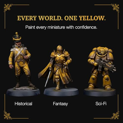 Ludus Bellum Miniature Paint Yellow Color 18ml Dropper Bottle, Professional Acrylic Paint for Miniatures & Models, Provides Quality Acrylic Tones and Shades for Warhammer 40K D&D Figures - color: Yellow