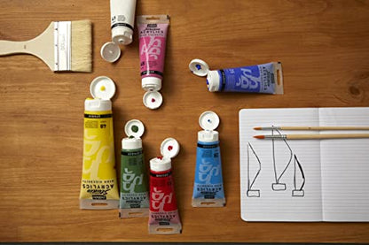 Pebeo Studio Acrylics High Viscosity, Fine Acrylic, 250 ml - Primary Magenta - color: Primary Magenta, size: 8.45 Fl Oz (Pack of 1)