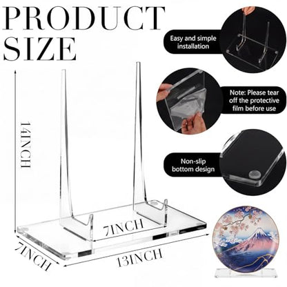 Jetec Acrylic Book Stand Clear Easel Stand for Display, 13 x 7 x 14 Inch - size: 13 x 7 x 14 Inch