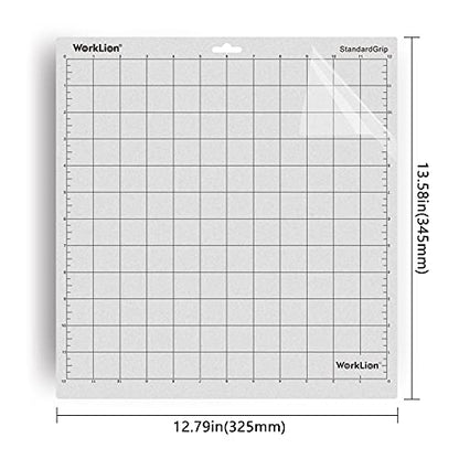 Cutting Mat Compatible With Silhouette Cameo: (12x12 inch,3 Mats) Standard Adhesive Sticky Durable Clear Craft Cut Mats - Replacement Accessories - color: Transparent, size: Standard Grip (3 mats)