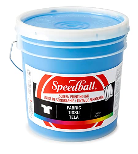 Speedball 046022 Fabric Screen Printing Ink, 128 fl. oz., Blue - color: Blue, size: 128 fl oz