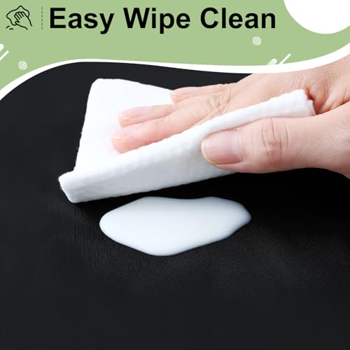 misaya 6 Packs Plastic Table Cloth Black Disposable Tablecloth - color: Black, size: 84" Round