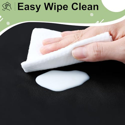misaya 6 Packs Plastic Table Cloth Black Disposable Tablecloth - color: Black, size: 84" Round