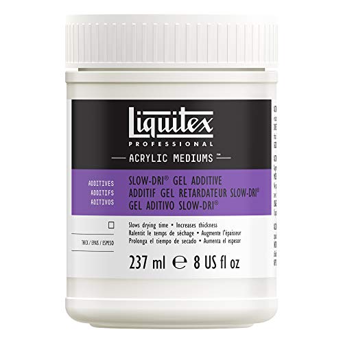 Liquitex Professional Effects Medium, 237ml (8-oz), Slow-Dri Gel Retarder | Extends Open Time of Color/Medium by 40%, Blendable & Workable for Longer, Maintains Transparency, Thickens Viscosity - color: Slow-Dri Gel Additive, size: 8 Fl Oz (Pack of 1), st