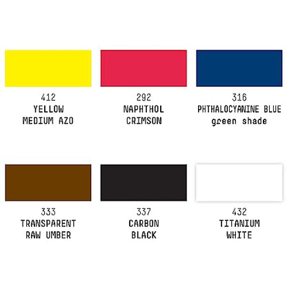 Liquitex Professional Acrylic Ink, 1-oz (30ml), Essential Color Set, Set of 6 | Ultra Fluid Acrylic, Highly Pigmented, Dye-Free, Non-Fading, Satin Finish, Permanent When Dry, Lightfast - color: Essential - Set of 6