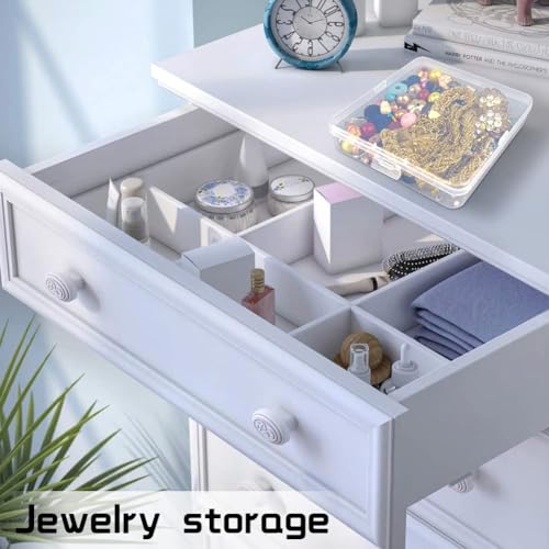 DUOFIRE Plastic Box Organizer, Small Storage Containers, Square 4 Pack - size: Square x 4 Pack