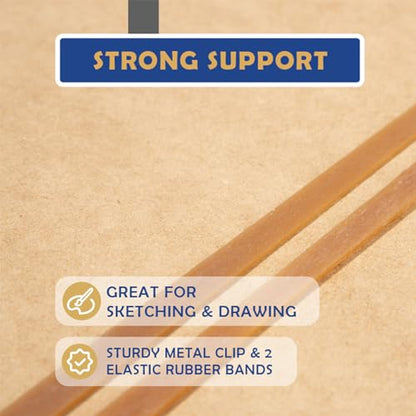 Falling in Art 13X17&23X26 Sketch Board with Sturdy Clip &Rubber Bands | Professional Art Drawing Board, Portable Artists Clipboard for Classroom, Studio Drawing, Outdoor Painting - size: 13X17"& 23X26"
