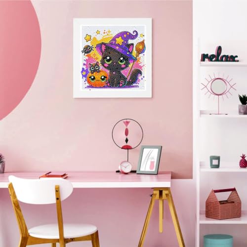 Arttoplus Halloween Diamond Art Painting Kits for Kids with Frame 7x7 inch - color: CC1248-US