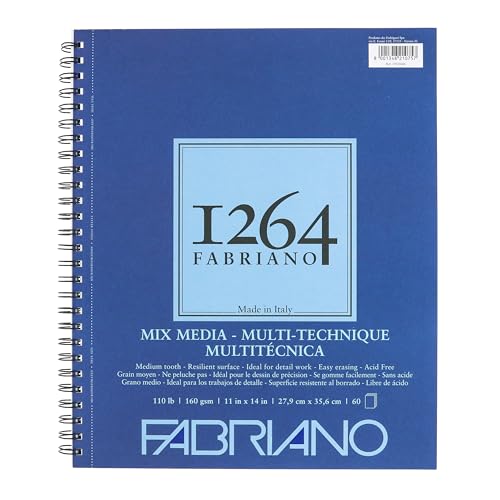 Fabriano 1264 Mixed Media Pad, 11" x 14", 110 lb. - size: 11 x 14