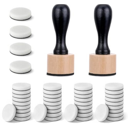 46 Pcs Mini Ink Blending Tool Set, Mini Round Ink Dauber - color: Black