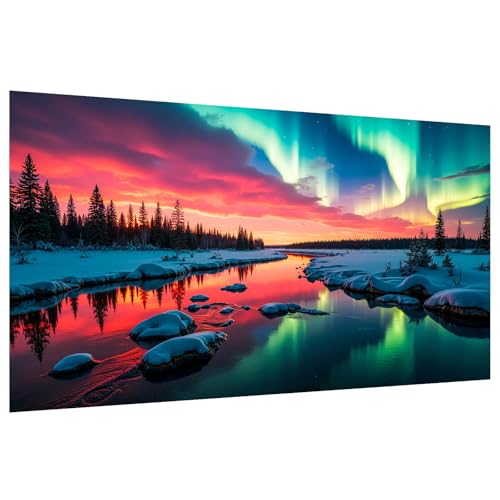 SparkGlow Northern Lights Diamond Art Painting Kits for Adults Large Size | 5D Large Landscape Diamond Painting Kits for Beginners, Full Round Drill, Gem Art Kits for Wall Decor Gift 27.5 X 15.7 Inch - color: Landscape 015