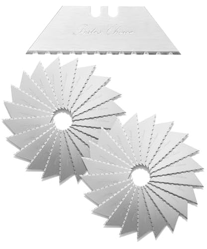 Bates- Utility Knife Blades, Serrated Edge, 60 Pack, Silver, Carbon Steel, Replacement Blade for Box Cutters - color: Silver With Serrated Edge, size: 60 Pack