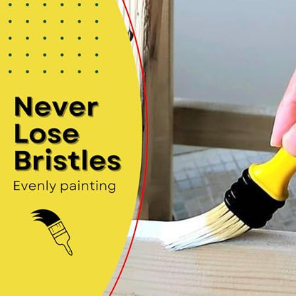 Not Chip Brush Set 4 inch 20 Pack, Never Lose Bristles | Paint Brushes for Walls, 100% Plastic, for Paint, Glues, Stains and Single material - size: 4 inch, 20 pcs