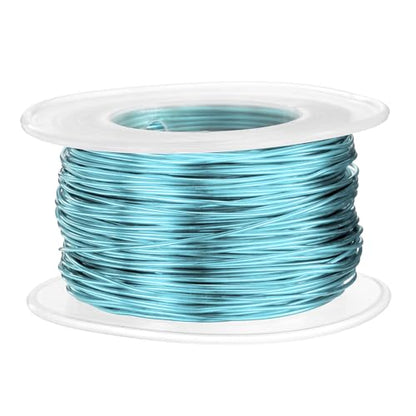 HARFINGTON 20 Gauge Aluminum Craft Wire 0.8mm 98.5ft Flexible Bendable Anodized Metal Jewelry Sculpting Wire for Jewelry Making Modelling Craft DIY, Sky Blue - color: Sky Blue, size: 30M x 0.8mm