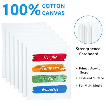 Shuttle Art Canvas Painting Kit 50-Pack, 28 Multi-Size Canvas for Painting & 22 Art Tools (Brushes, Palette, Painting Knives), Ideal Art Supplies for Acrylic Oil Gouache Painting
