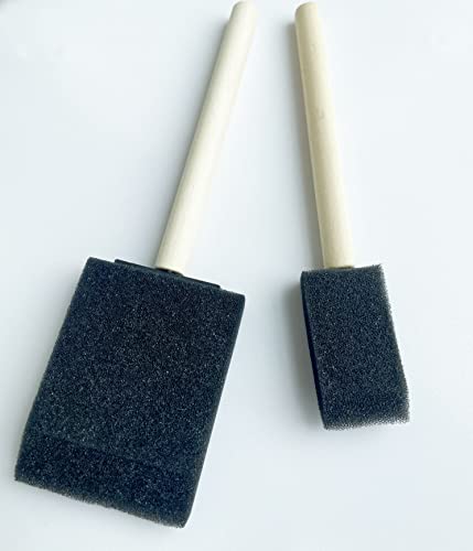 Artlicious Foam Brush Set - Pack of 20 Disposable, 2-inch Sponge Paint Brushes for Acrylic Painting, Staining, Varnishes & DIY Craft Projects - Art Supplies - size: 2 Inch - 20 Pack