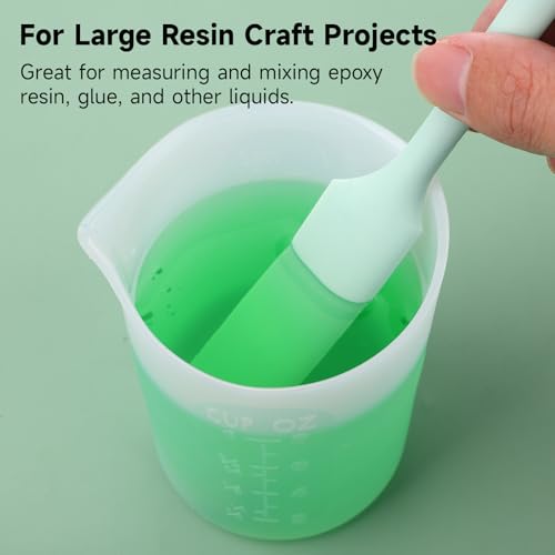 Gartful 250ml Large Silicone Measuring Cups, 8OZ Reusable Squeeze and Pour Resin Cups for Epoxy, Casting Molds, Slime, Craft Art Projects, Cup Making, Waxing, 6 Packs - size: 250ml*6