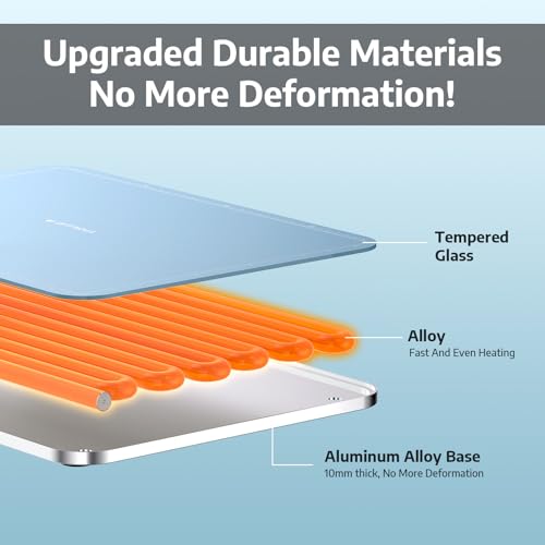 OFFNOVA 2-in-1 Resin Heating Mat & Leveling Table, Fast Curing Epoxy Molds, Resin Curing Machine for Silicone Molds, Undeformed Dryer with Smart Timer & Temp Control - size: 12*16" Resin Curing Board
