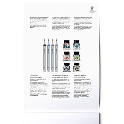 Winsor & Newton, Bristol Paper Pad 250 gsm, 14x17", 20 Sheets - style: 14" x 17"
