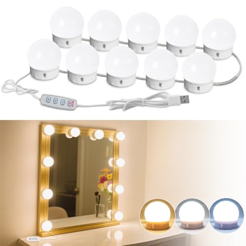 LED Vanity Lights for Mirror Makeup Lighting,Hollywood Style - color: White