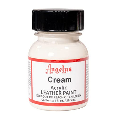 Angelus Acrylic Leather Paint 1 oz Cream - color: Cream, size: 1 Fl Oz (Pack of 1)