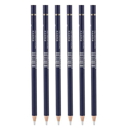 White Blending Smudge Stick Tortillon Set, 6 Pastel Sketching Tools for Blending, Shading & Mixing Colors with Charcoal & Graphite