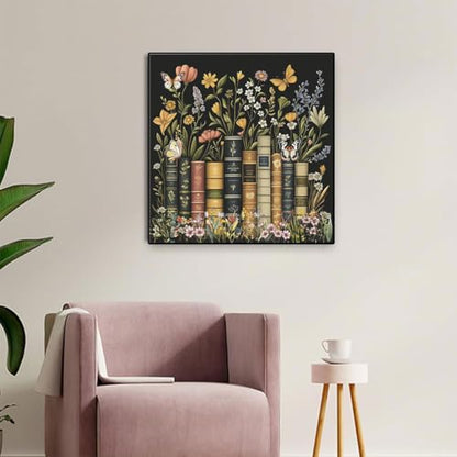 EIBEILI Diamond Art Kits for Adults-Book Flower Diamond Painting Wall Art - color: Book