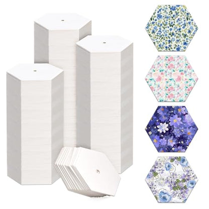 500 PCS Hexagon Piecing Paper Templates, 1" White Paper templates, Quilting Templates Accessories for DIY Patchwork Crafts and Sewing Supplies - size: 1 Inch- 500 pcs Hexagon