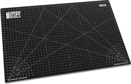 Green Stuff World for Models & Miniatures Black Cutting Mat 4135