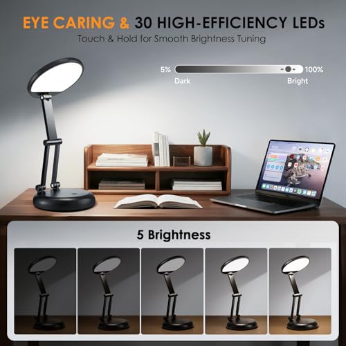 One Fire Cordless Lamp, 3600mAh Battery Operated Lamp, Rechargeable Lamp - color: Black