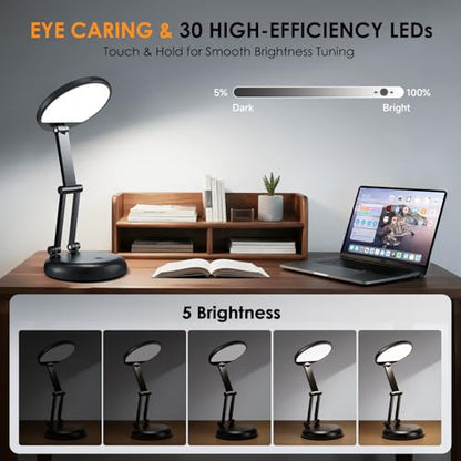 One Fire Cordless Lamp, 3600mAh Battery Operated Lamp, Rechargeable Lamp - color: Black