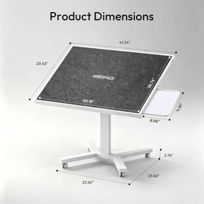 2000 Pieces Jigsaw Puzzle Table with Drawers & Legs, 41.34"x29.53" Metal Adult Puzzle Table (Stability Tested & Ergonomic), Adjustable Height & Tilt Angle, Wooden Puzzle Board with Wheels & Cover - color: White（2000pcs）