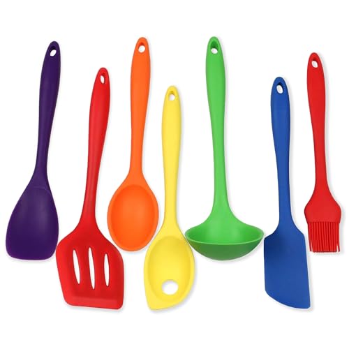 Chef Craft Premium Silicone Kitchen Tool and Utensil Set, 7 Piece, Assorted - color: Assorted, size: 7 Piece Set