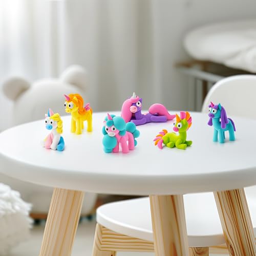 Hey Clay - Modelling Air-Dry Clay with Fun Interactive App - Sparky, Series Rainbow Unicorns, 3 cans - color: Sparky
