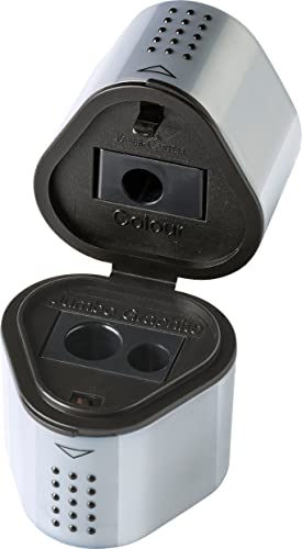 Faber-Castell Grip Trio Pencil Sharpener: Silver - style: Silver