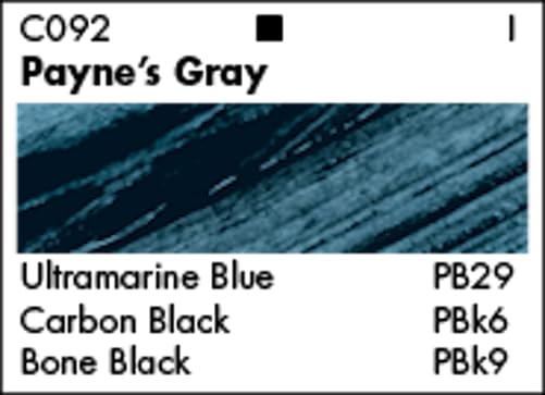 Grumbacher 90-ml Metal Tube Academy Acrylic Paint, Gloss, Payne's Gray - color: Payne's Gray, size: 3 Fl Oz (Pack of 1)