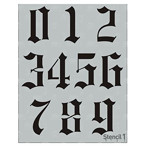 Stencil1 Old English Font Stencil 3" Alphabet Letters Painting Craft - size: 3" Letters