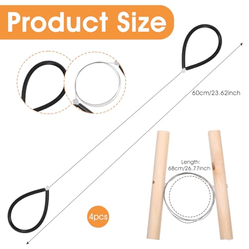 4PCS Wire Clay Cutter, Multifunctional Pottery Sculpting Trimming Tool Set