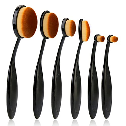 UNIMEIX 6 Pack Blending Brush for Card Making Crafting Ink Blender Brushes Set Tool Paper Background Brush Drawing (Brown) - color: Brown, size: 6 Pack Brush