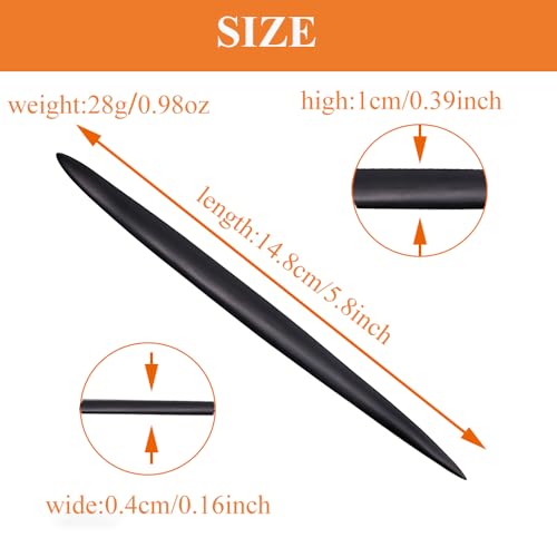 1 PCS Polymer Clay Needle Tools, Stainless Steel Scoring Sculpting Modeling Carving Tools for Feather Wire Texture Model Air Dry Clay Ceramic & Pottery Art Tool Supplies/5.8x0.39Inch/Black - color: Black, size: 5.8x0.39Inch-1P