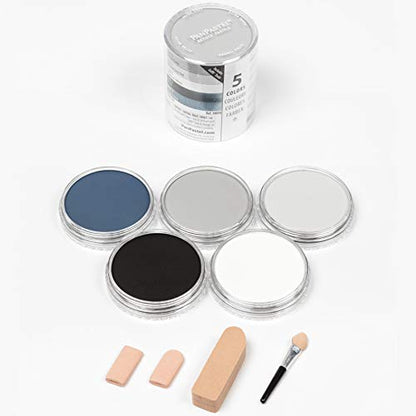 PanPastel Artist Pastels by GOLDEN, Grays Set, 5 Color, Professional Artist Pastels, Unique Pan Format (cake-like) - color: Multicolor, style: Black, Gray and White
