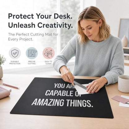 23" x 17" Self Healing PVC Cutting Mat, A2-Black or Green - color: A2-Black or Green