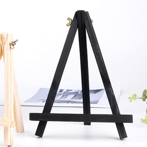 TEHAUX Tabletop Display Easel Small Wooden Tripod Easel for Kids Painting Art Crafts Photo Cards Stand 9.44X7.08X1.96In Portable Canvas Holder