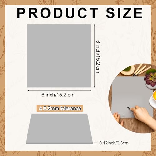 Yeaqee 2 Pcs 6 x 6 Inch Linoleum Blocks for Printmaking, Gray - color: Gray, size: 6 x 6 Inch