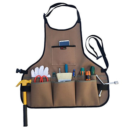 zojo Work Tool Apron with 4 Pockets | Heavy Duty,Adjustable for Woodworking,Mechanics,Carpentry,Gardening,Artists, Barbers,Unisex